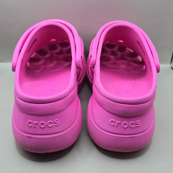 Crocs Classic Bae Platform Clogs Women's Sz 8 Pink Shoes Iconic Comfort Sandals - Picture 7 of 12